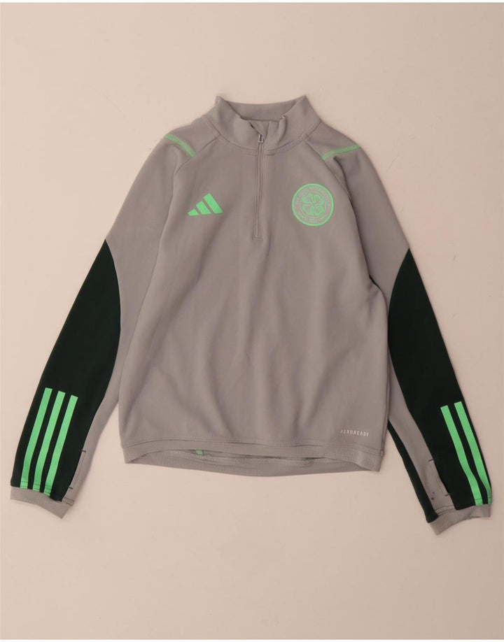 ADIDAS Boys Aeroready πουλόβερ αθλητική φόρμα 9-10 ετών γκρι χρώματος