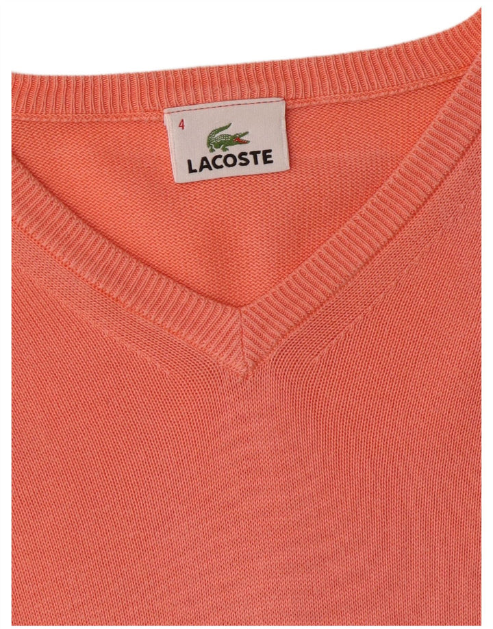 Ανδρικό πουλόβερ με λαιμόκοψη LACOSTE, Μέγεθος 4, Μεσαίο Πορτοκαλί