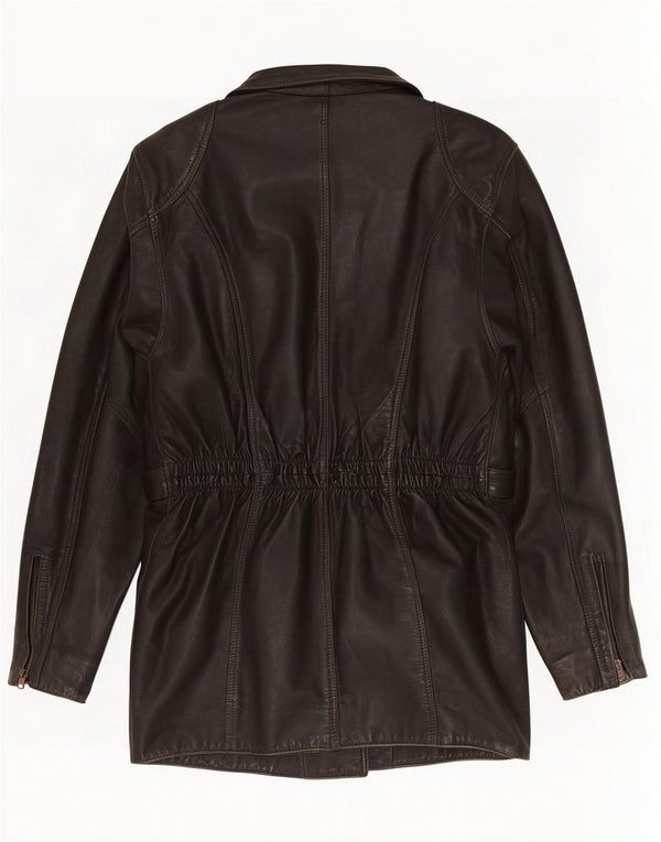 Vintage Γυναικείο Δερμάτινο Μπουφάν Biker UK 10 Small Black