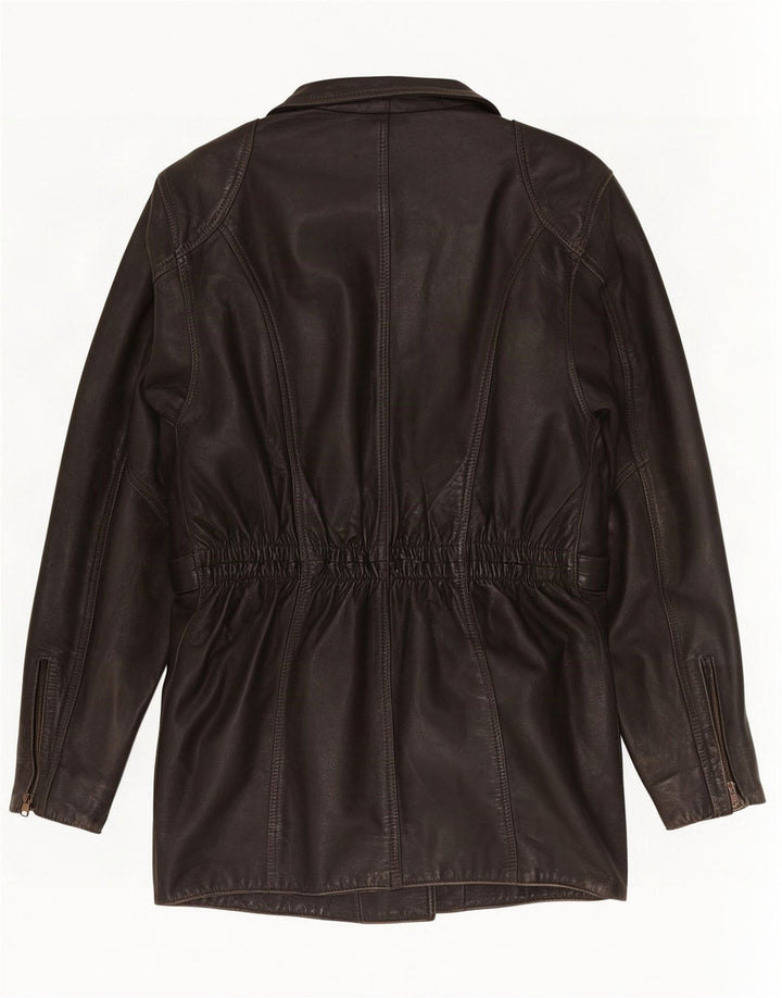 Vintage Γυναικείο Δερμάτινο Μπουφάν Biker UK 10 Small Black