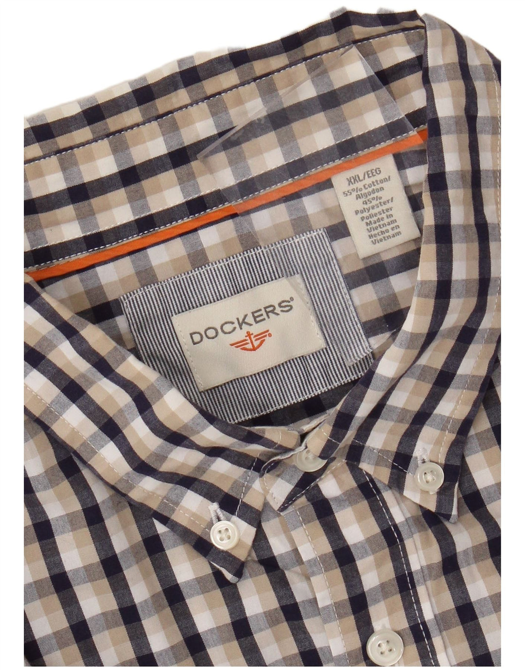 DOCKERS Ανδρικό κοντομάνικο πουκάμισο 2XL πολύχρωμο βαμβακερό