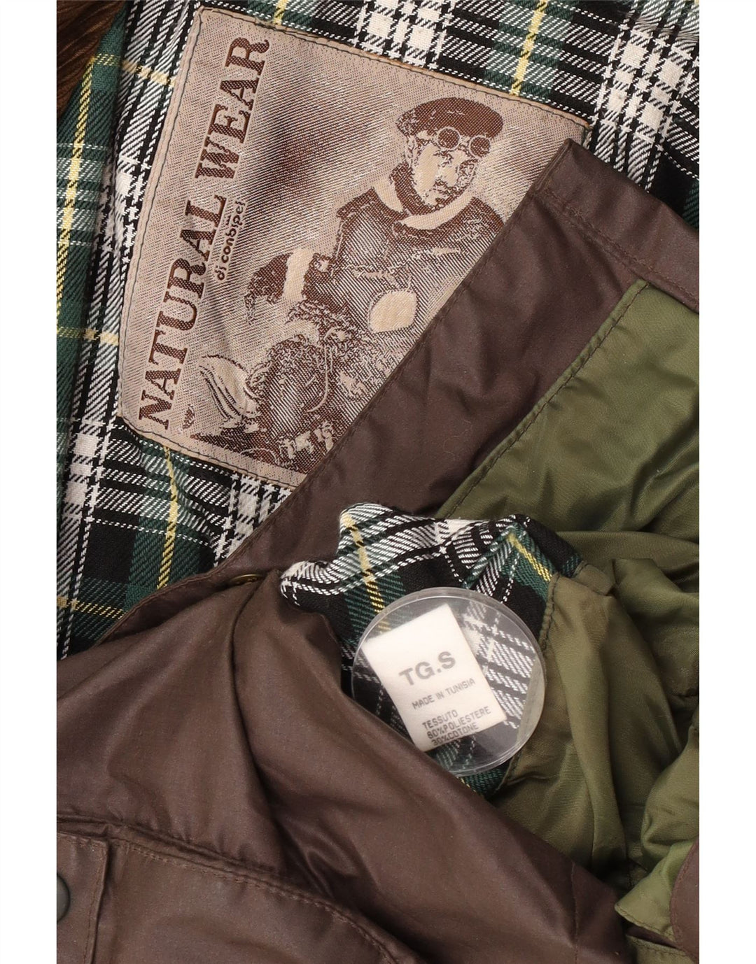 Ανδρικό κερωμένο βαμβακερό μπουφάν Conbipel UK 36 Small Brown Polyester