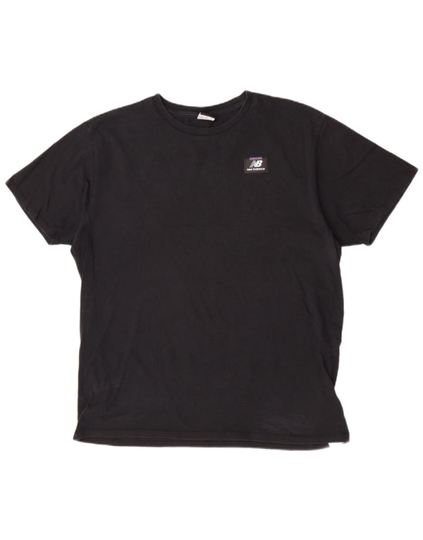Ανδρικό γραφικό T-Shirt New Balance Top XL Μαύρο βαμβακερό