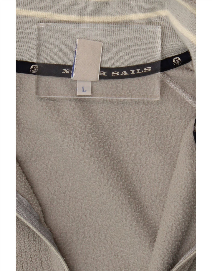 North Sails Ανδρικό Fleece Jacket UK 40 Large Grey Colourblock Polyester
