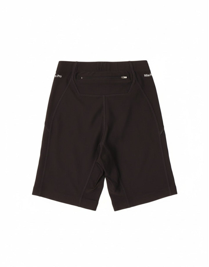 NIKE Womens Bermuda Sport Shorts UK 10 Small  Black Polyester