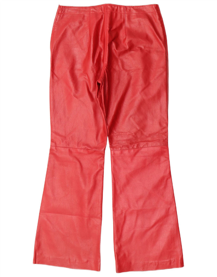 Conbipel Γυναικείο Flare Δερμάτινο Παντελόνι IT 46 Large W30 L30 Δερμάτινο κόκκινο