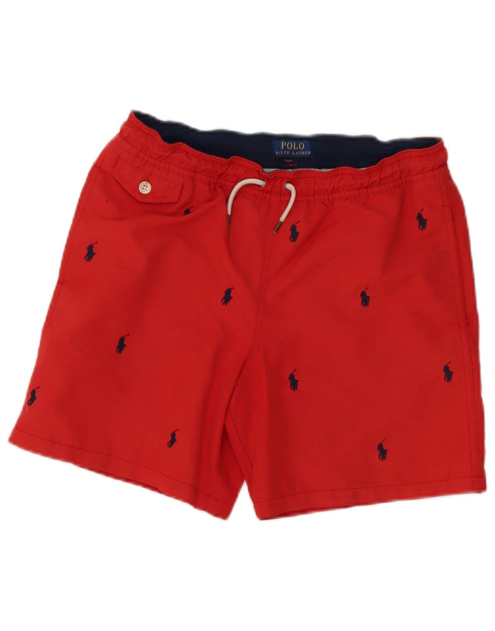 Γραφικό ανδρικό σορτς κολύμβησης Polo Ralph Lauren Μικρό κόκκινο πολυεστέρα