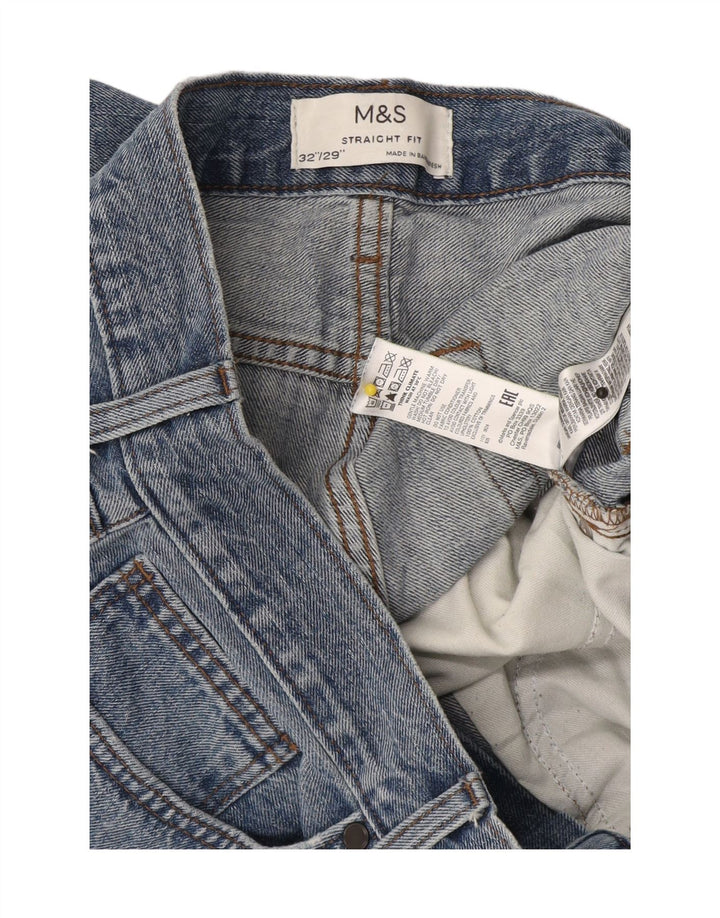 Ανδρικό τζιν ίσιο Marks & Spencer W32 L29 Μπλε βαμβακερό
