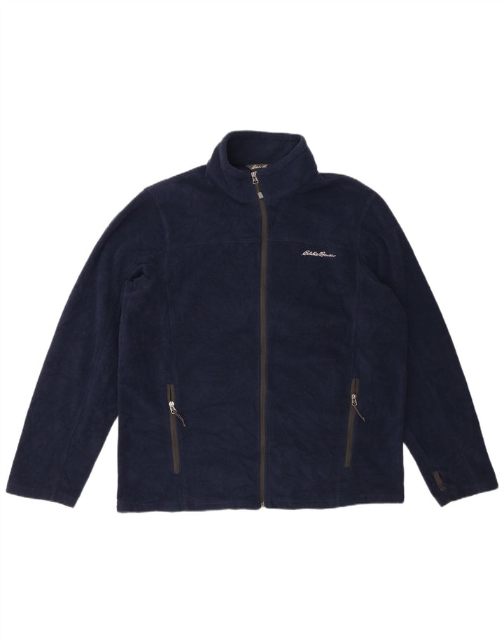 Eddie Bauer Ανδρικό Fleece Jacket UK 40 Large Navy Blue Polyester
