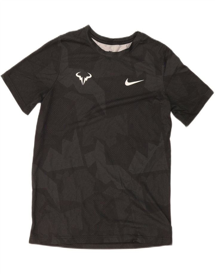 Nike Boys Rafa T-shirt 13-14 ετών XL Γκρι γεωμετρικός πολυεστέρας