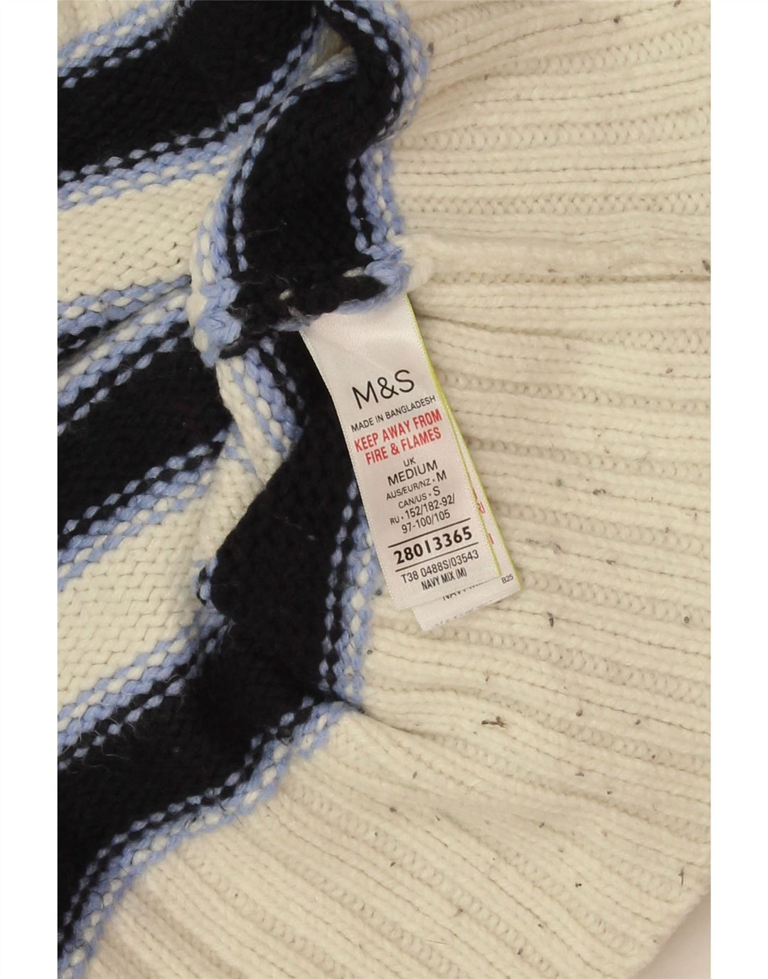 Marks & Spencer Γυναικείο πουλόβερ με λαιμό σκάφος UK 14 Medium Navy Blue
