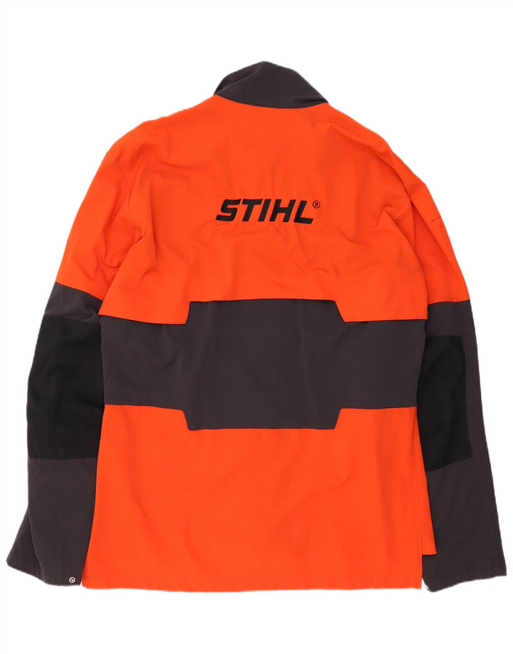 Stihl Mens Graphic Utility Jacket UK 44 2XL Orange Colourblock Polyamide