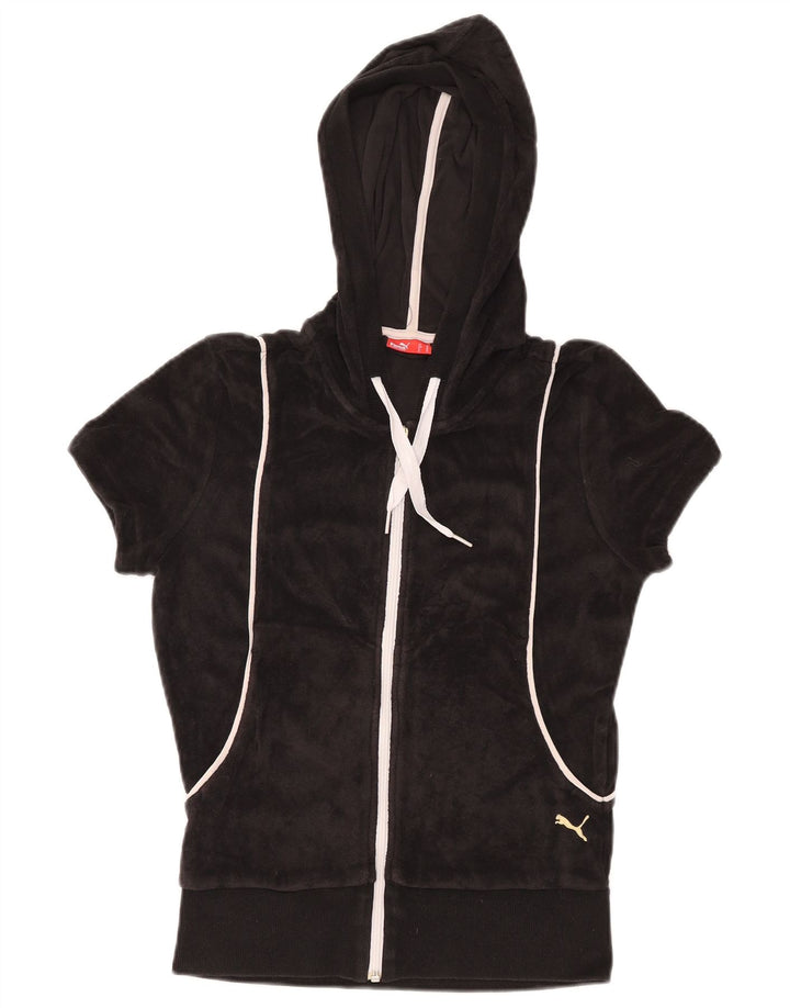 Γυναικείο κοντομάνικο κουκούλα κουκούλα PUMA 12 UK 12 μαύρο