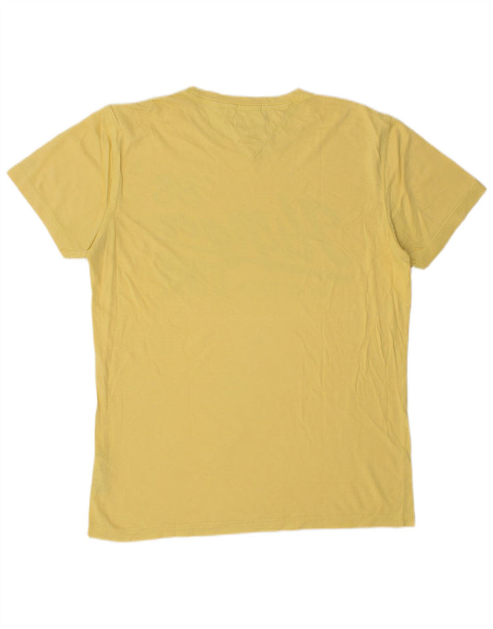 Ανδρικό γραφικό T-Shirt Tommy Hilfiger Top Μεσαίο κίτρινο βαμβακερό