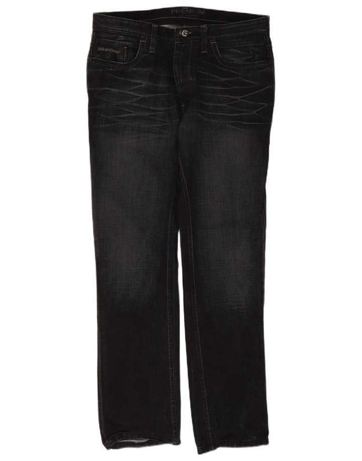 Jack & Jones Ανδρικό τζιν ίσιο W36 L34 Μαύρο