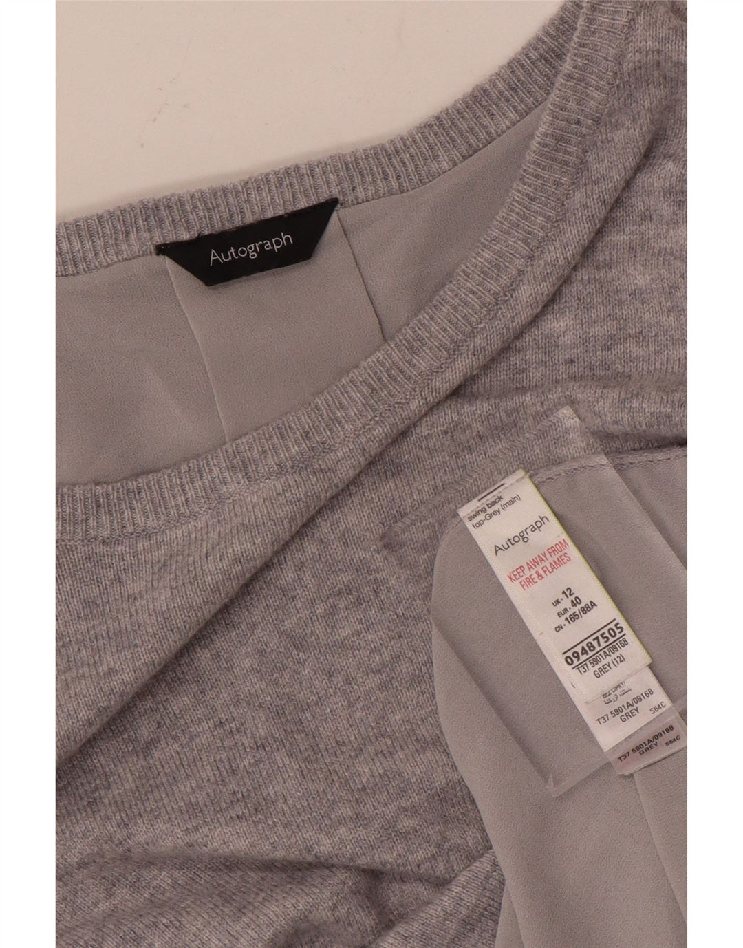 MARKS & SPENCER Γυναικείο πουλόβερ με λαιμόκαυστο UK 12 Medium Grey
