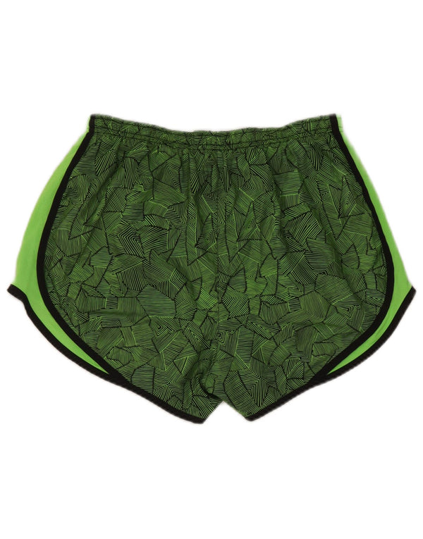 Γυναικείο αθλητικό σορτς Nike Dri Fit UK 14 Μεσαίου πράσινου γεωμετρικού πολυεστέρα