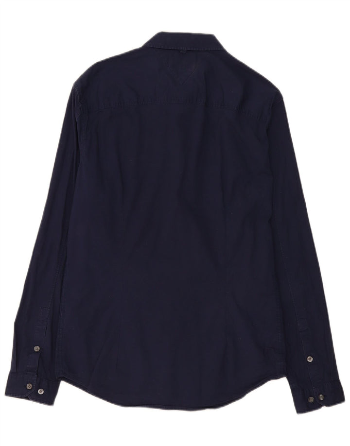 Ανδρικό πουκάμισο Tommy Hilfiger Slim Fit Βαμβακερό μεσαίο ναυτικό