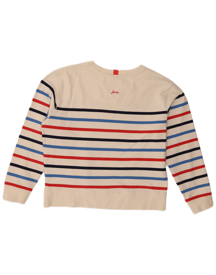 Joules γυναικεία φούτερ μεγάλου μεγέθους Jumper UK 10 Small Off White ριγέ