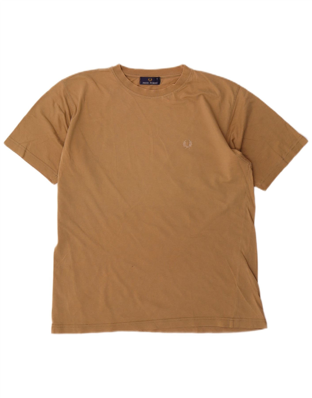 Fred Perry Ανδρικό T-Shirt Top Μικρό μπεζ βαμβακερό