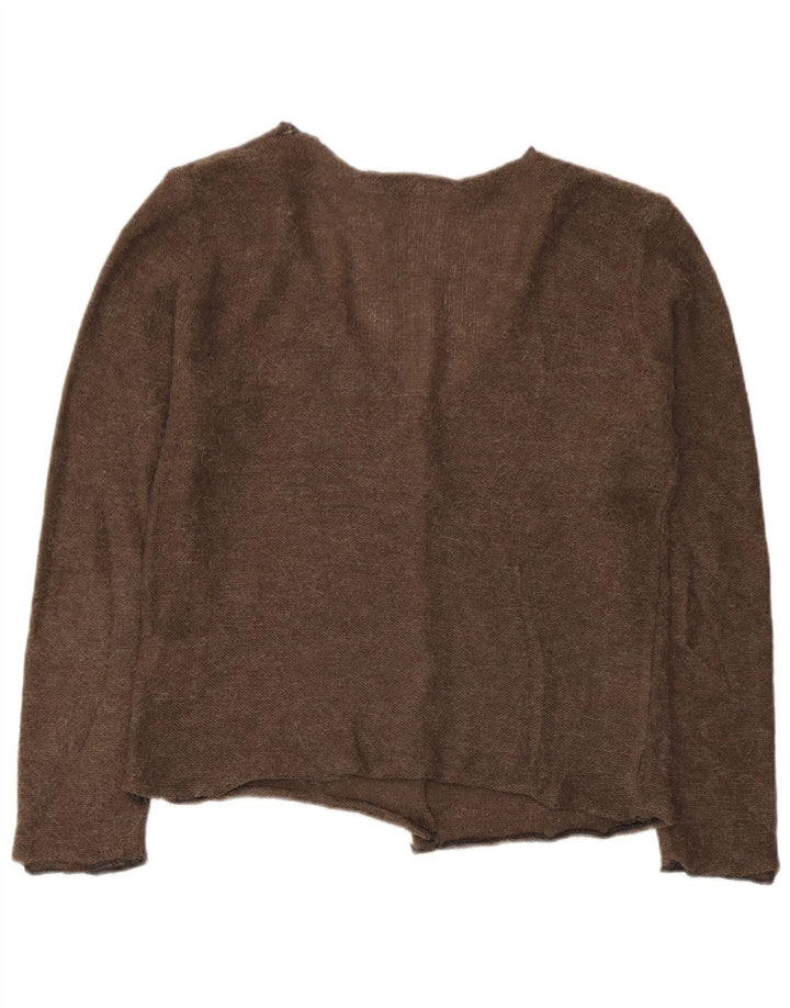 Zara Γυναικεία Ζακέτα Crop UK 10 Small Brown Polyamide