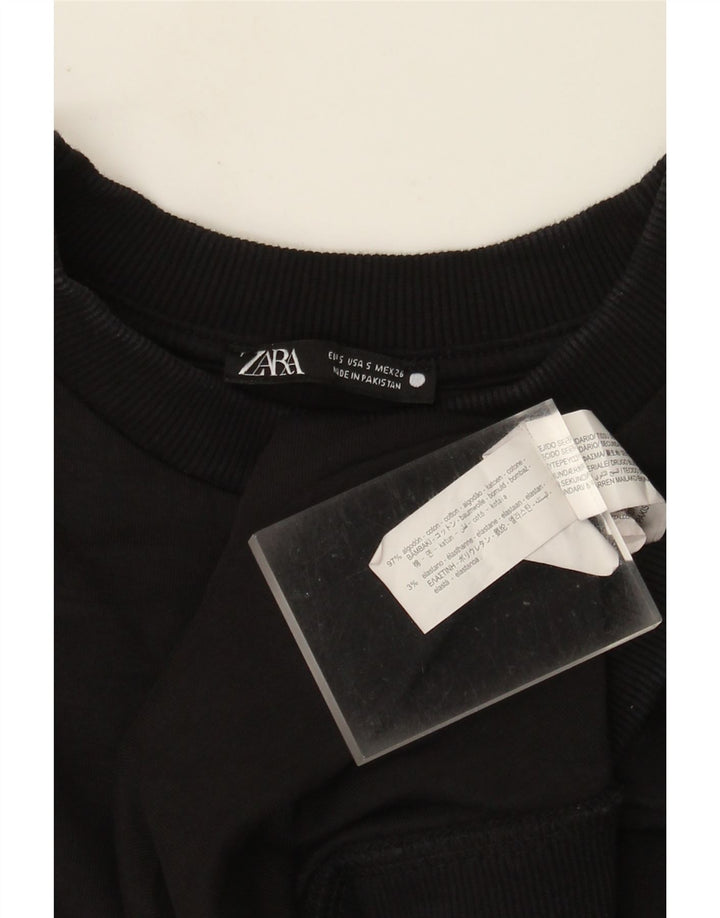 Zara Ανδρικό T-Shirt Top Μικρό μαύρο βαμβακερό