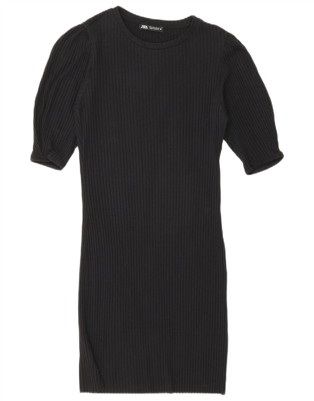 Zara Γυναικείο Bodycon Φόρεμα UK 14 Large Μαύρο