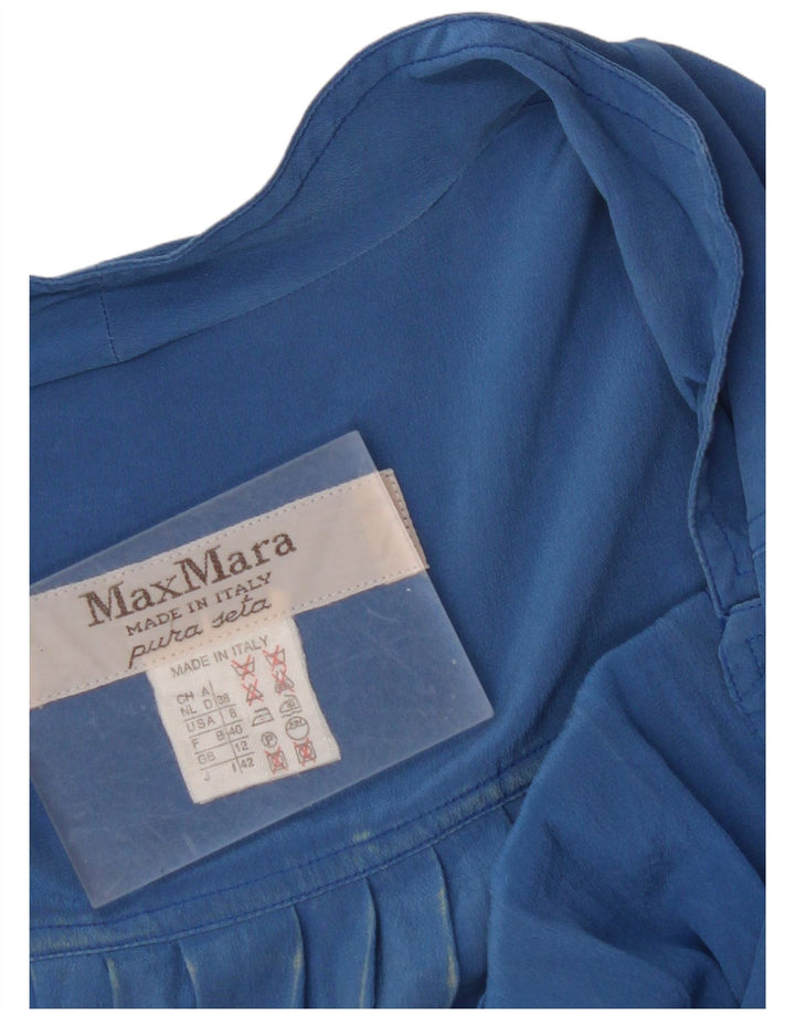 MAX MARA Γυναικείο κοντομάνικο φόρεμα UK 12 Medium Blue