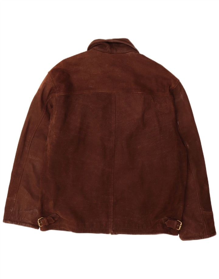 Vintage Ανδρικό Δερμάτινο Μπουφάν UK 40 Large Brown Δερμάτινο
