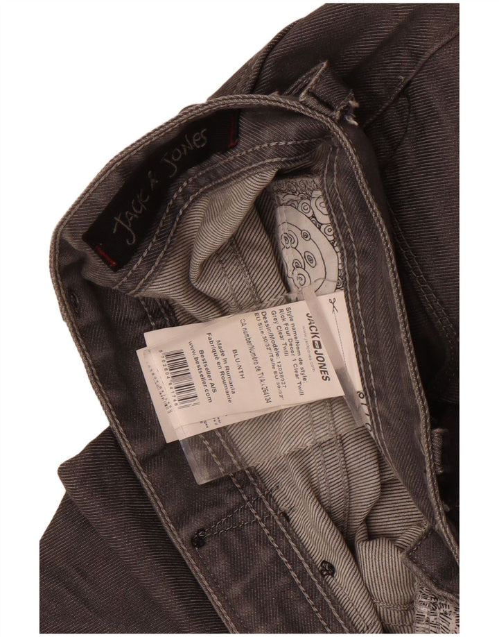 Jack & Jones Ανδρικό τζιν ίσιο W30 L32 Γκρι βαμβακερό