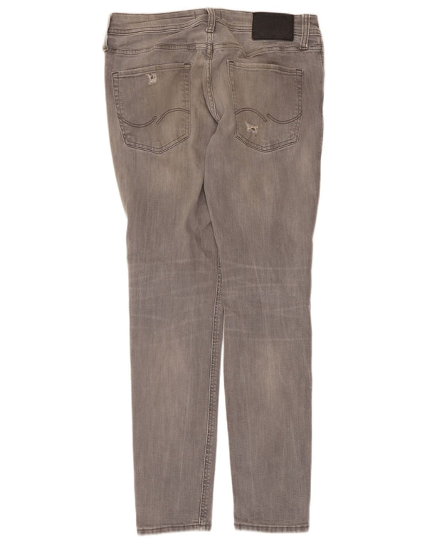 Jack & Jones Ανδρικό Liam Distressed Skinny Jeans W32 L30 Γκρι βαμβακερό