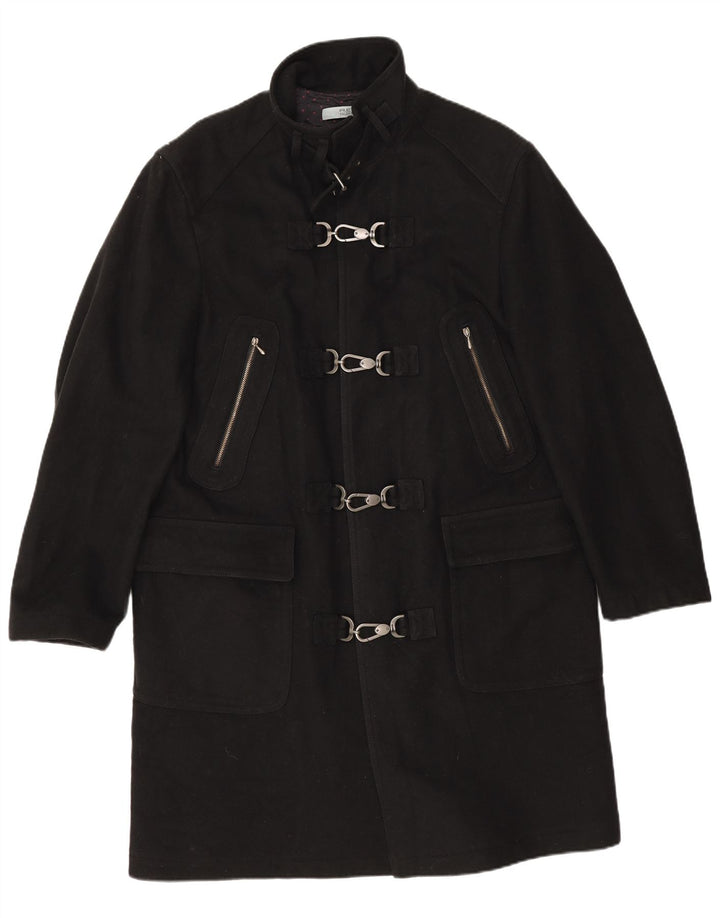 Κόκκινο της Valentino Ανδρικό παλτό Duffle IT 50 Large Black Wool