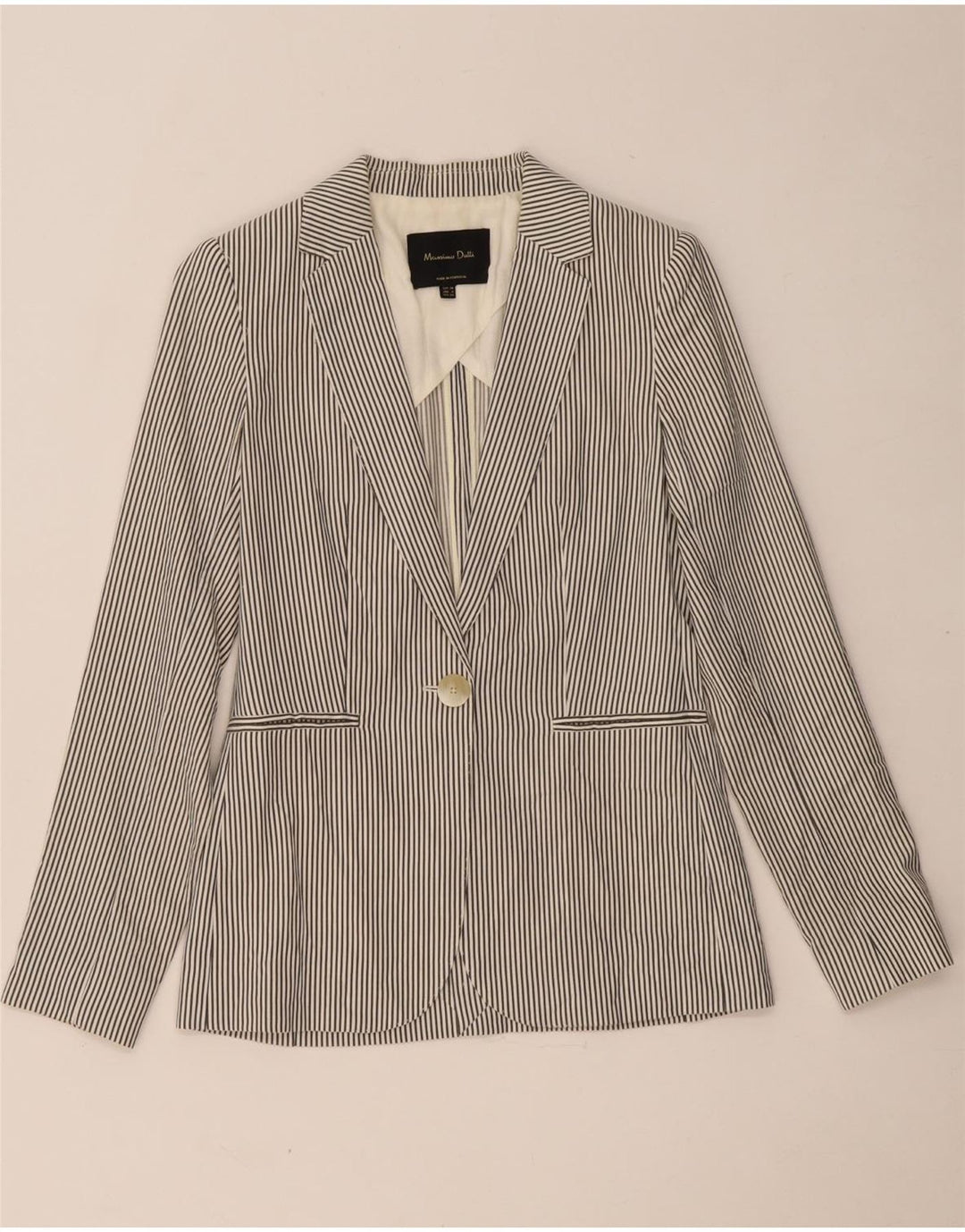 MASSIMO DUTTI Γυναικείο σακάκι με 1 κουμπί EU 34 2XS Grey Pinstripe