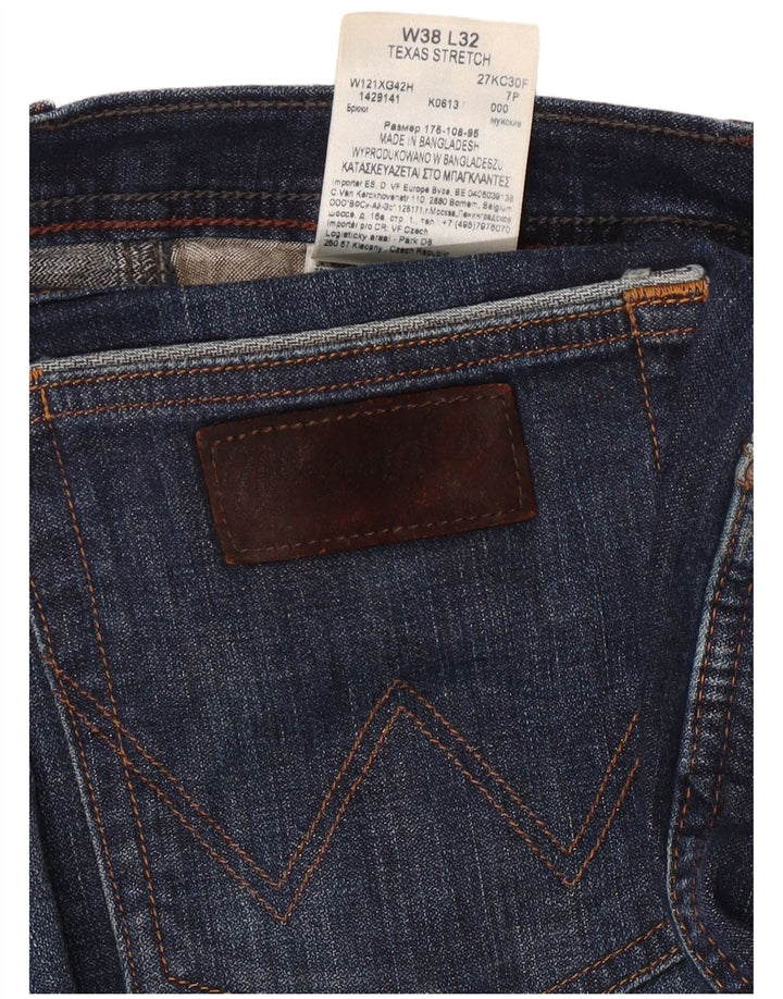 WRANGLER Ανδρικό Texas Stretch Straight Jeans W38 L32 Μπλε βαμβακερό