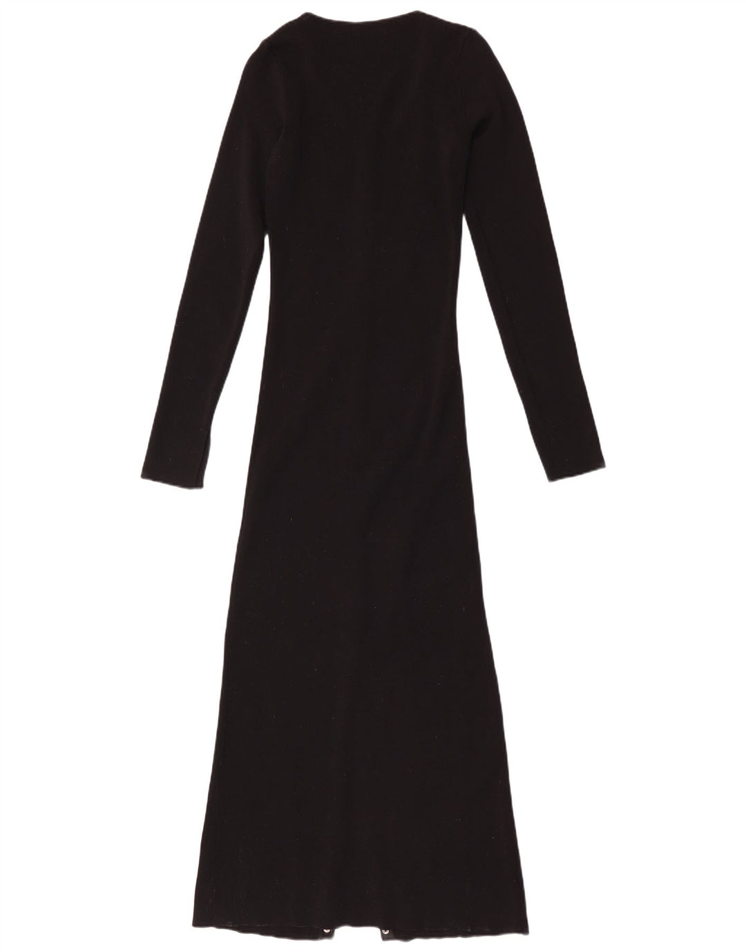 Zara Γυναικείο μακρυμάνικο Maxi Φόρεμα UK 12 Medium Black