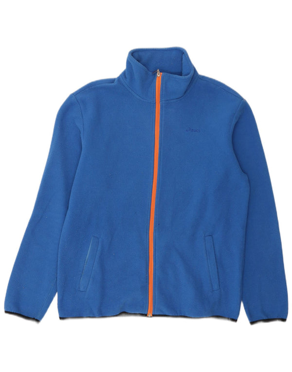Asics Ανδρικό Fleece Jacket UK 40 Large Blue Polyester