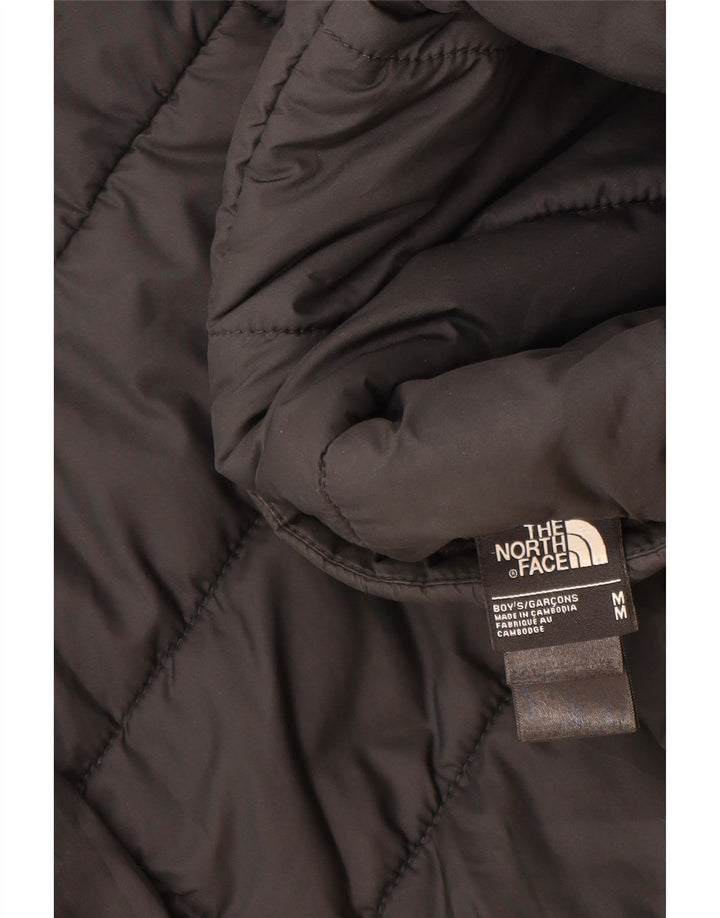 The North Face Boys Hooded Reversible Padded Jacket 9-10 Years Medium Black