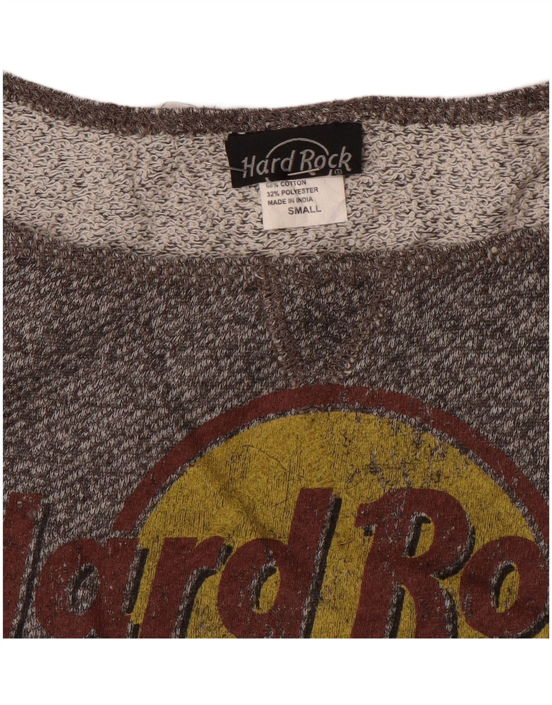 Hard Rock Cafe Womens Off Shoulder Φούτερ Jumper UK 10 Small Grey