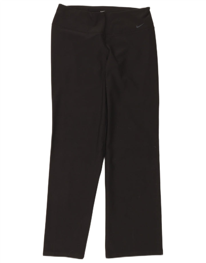 Γυναικεία φόρμα NIKE Dri Fit Παντελόνια UK 14 Large Μαύρο Πολυεστέρας