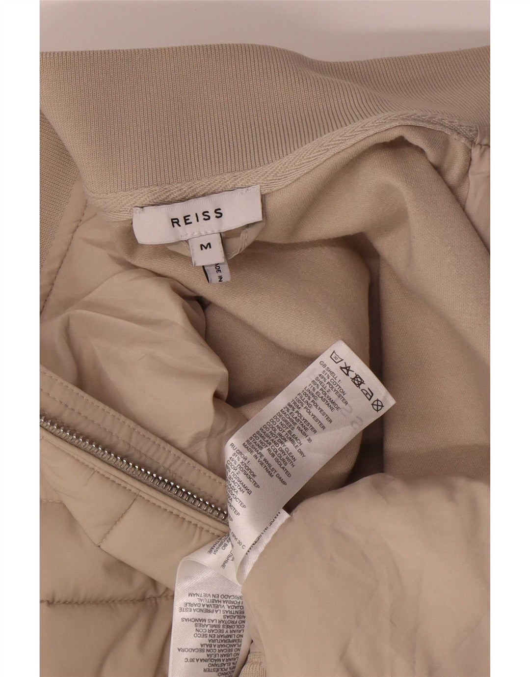 Ανδρική φόρμα με επένδυση Reiss Top Jacket μεσαίο μπεζ βαμβακερό