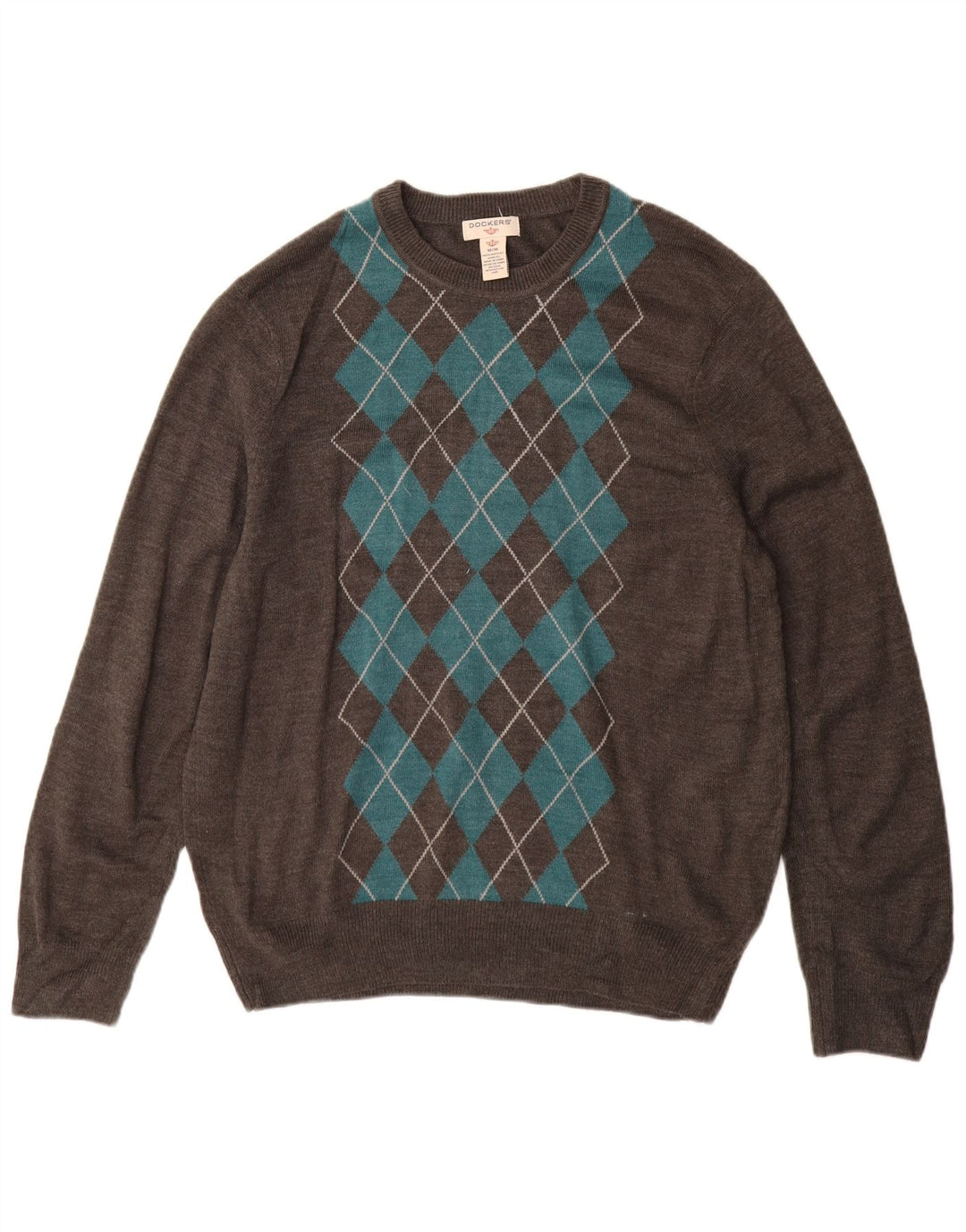 Ανδρικό πουλόβερ Dockers Crew Neck Jumper Medium Grey Argyle/Diamond Acrylic