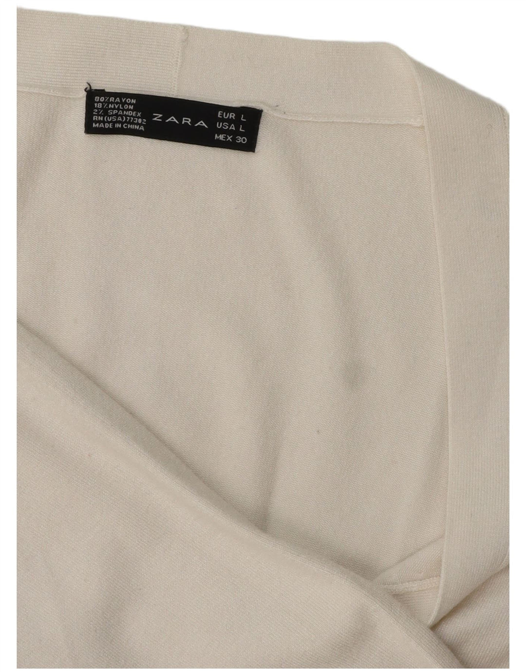 Zara Γυναικεία Ζακέτα UK 16 Large White Rayon