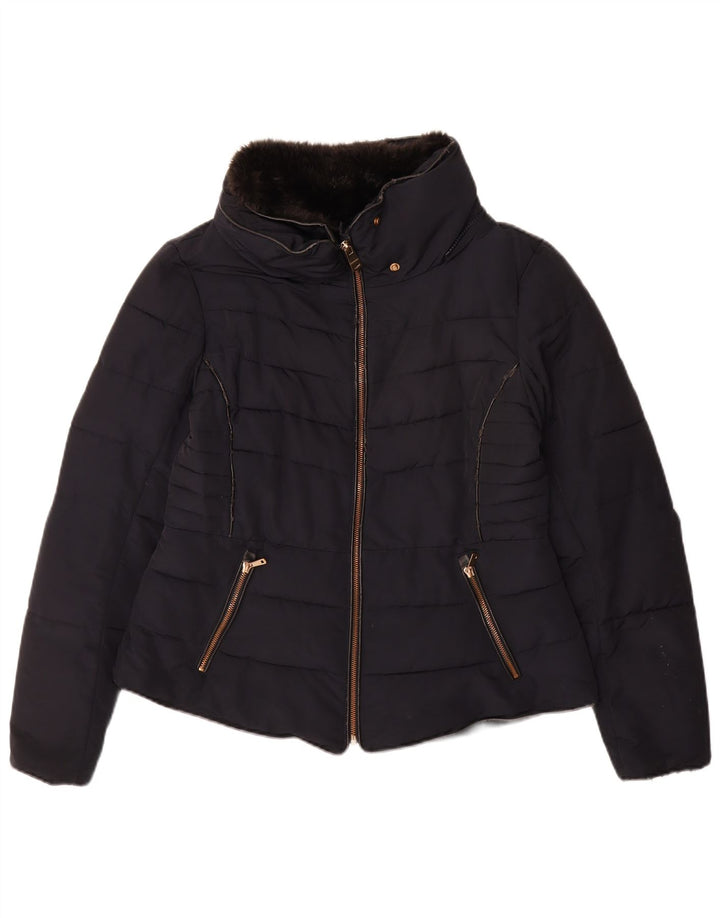 Zara Γυναικείο μπουφάν UK 16 Large Navy Blue