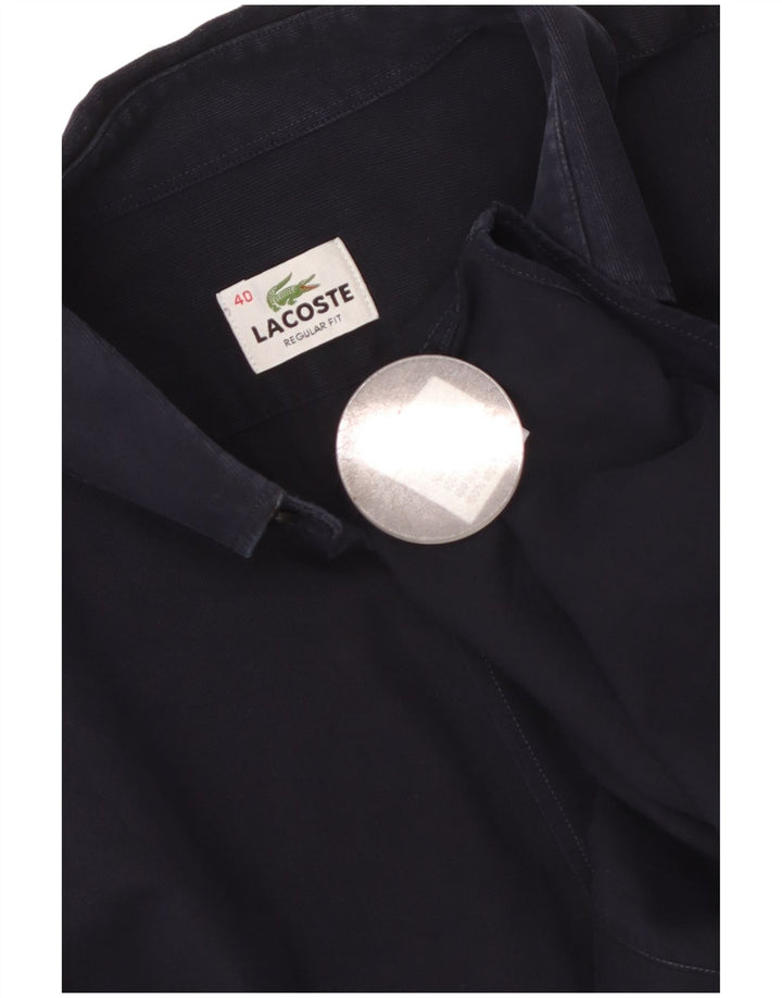 Ανδρικό πουκάμισο LACOSTE Regular Fit Size 40 Medium Navy Blue Cotton