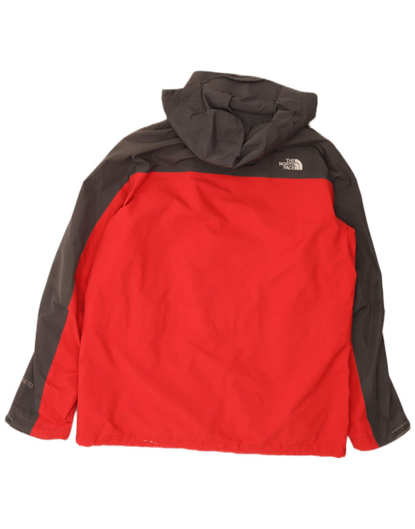 The North Face Ανδρικό μπουφάν βροχής με κουκούλα UK 42 XL Red Colourblock Nylon