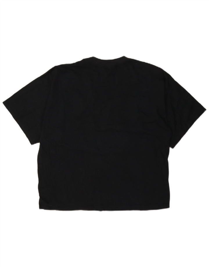 Vintage Γυναικείο Γραφικό T-Shirt Top IT 44 Μεσαίο μαύρο βαμβακερό