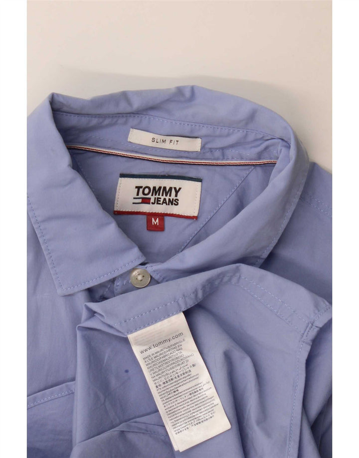 Ανδρικό πουκάμισο Tommy Hilfiger Slim Fit Μεσαίο μπλε βαμβακερό