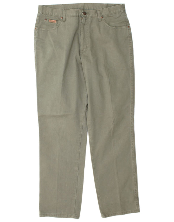Ανδρικό παντελόνι Wrangler Ohio Straight Casual W36 L32 Πράσινο βαμβακερό
