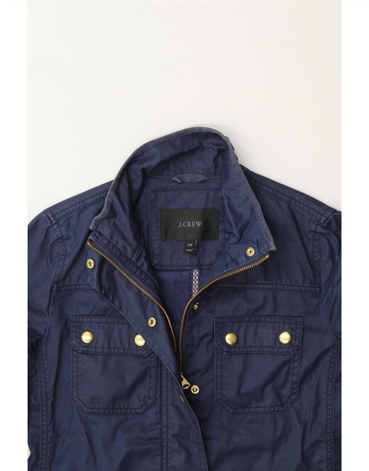 J. CREW Womens Utility Jacket UK 2 2XS Navy Blue Cotton Vintage J. Crew and Second-Hand J. Crew from Messina Hembry 