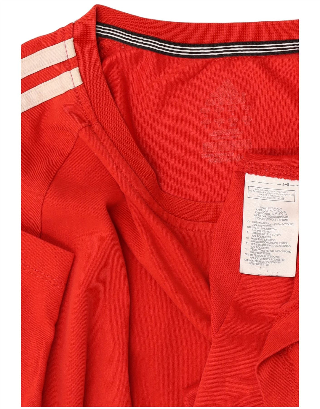 Adidas Ανδρικό T-Shirt Climalite Top μεγάλο κόκκινο βαμβακερό